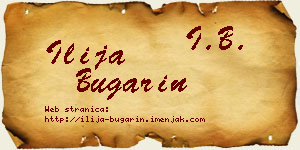 Ilija Bugarin vizit kartica